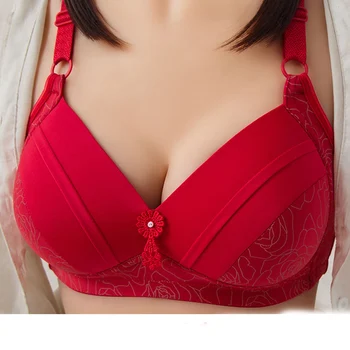 

Plus Size Bra For Big Breasted Women Fat Wire free Full Coverage Thin No padded Adjusted Strap Soft Underwear Bra Wholesale New