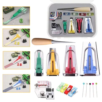 

Bias Tape Maker Set Sewing Machine Tools Sets DIY Patchwork Quilting Tool Binding Sew Multifunction Edge Sewing Accessories