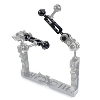 

Aluminum Diving Photography Equipment Dual Ball Joint Arm Camera Mount for Underwater Torch Video Light