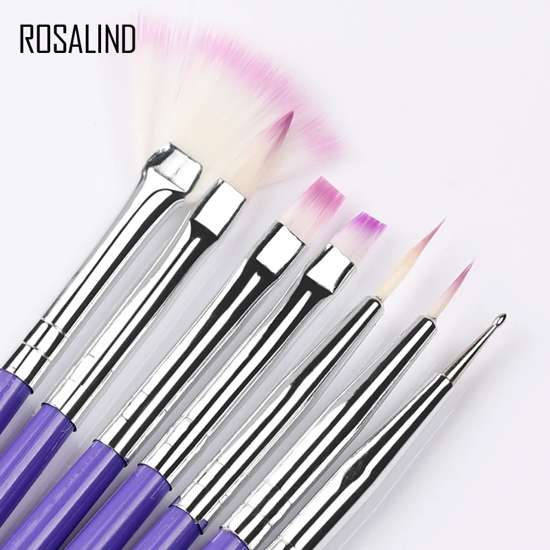 ROSALIND 7 sztuk zestaw pędzelków do paznokci artystyczny obraz pędzle rozsianych projekt Manicure szczotka do paznokci zestaw żel lakiery narzędzia 1 ROSALIND 7 sztuk zestaw pędzelków do paznokci artystyczny obraz pędzle rozsianych projekt Manicure szczotka do paznokci zestaw żel lakiery narzędzia 1