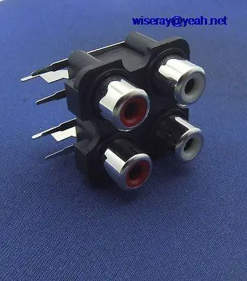 DHL/EMS 200 шт. Медь 6-pin разъем RCA красный белый разъем для AV Панель крепления усилитель CCTV-A7