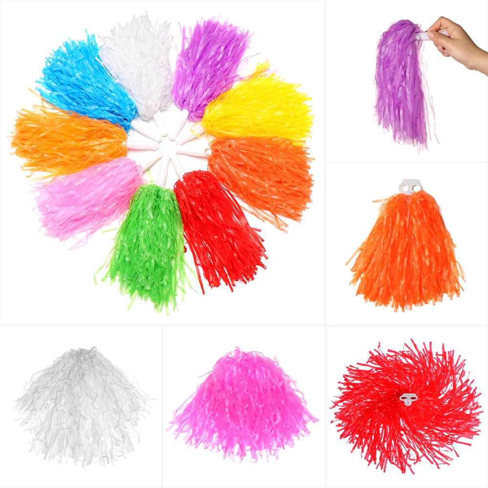 1Pair Cheerleading Cheering Flower Ball Game pompoms Cheap Apply to Dance Sports Match Supplies and Concert Decorator Pompoms