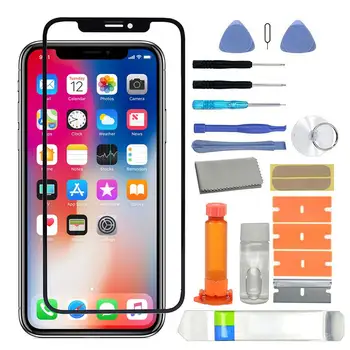 

New Arrival Replacement Front Outer Glass Screen Lens UV Glue Tool Kit Set for iPhone XS