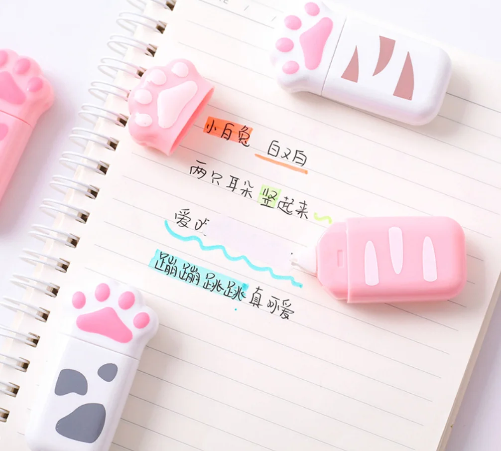 5 мм * 6 м длинный Скотч для коррекции лапы кошки белая наклейка kawaii Канцтовары