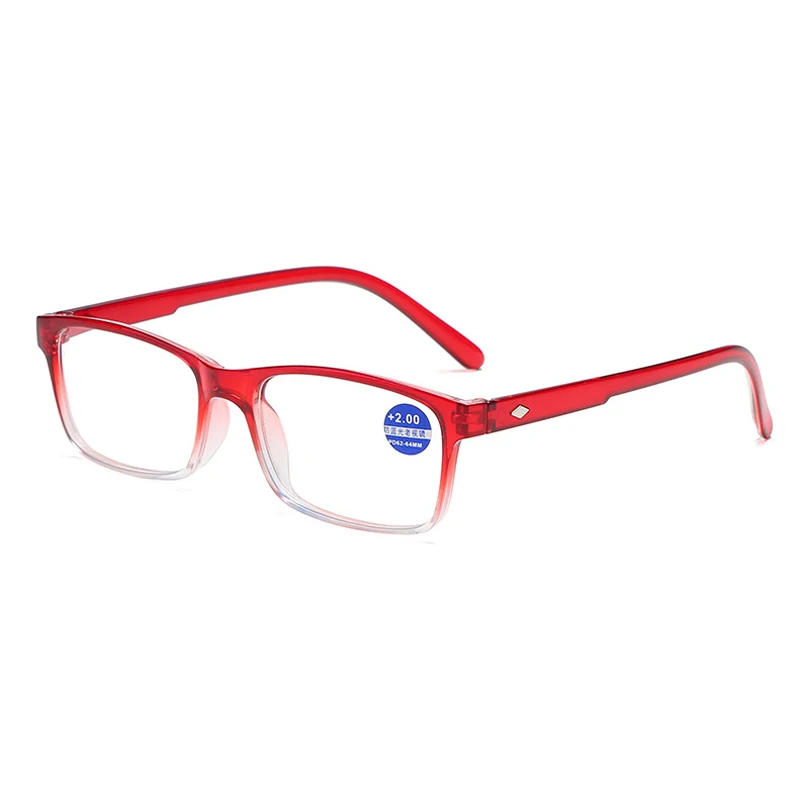 IBOODE анти голубой свет очки для чтения для женщин и мужчин пресбиопические очки Женские Мужские квадратные очки при дальнозоркости оптика очки - Цвет оправы: Красный