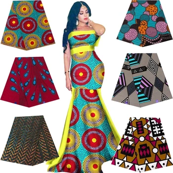 

Ankara Africa Tissu Real Wax Printed Fabric For Party Dress 100% Cotton Pagne Sewing Craft Accessory Patchwork Quality Material