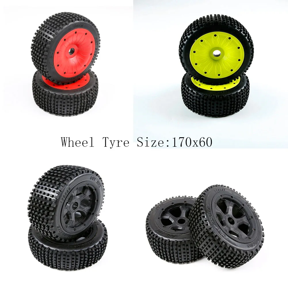 

Sealing Rim Small Nail Wheel Tire Assembly Set for 1/5 Losi 5ive T Rovan LT Kingmotor X2 Baja 4WD/SLT Truck RC CAR Parts