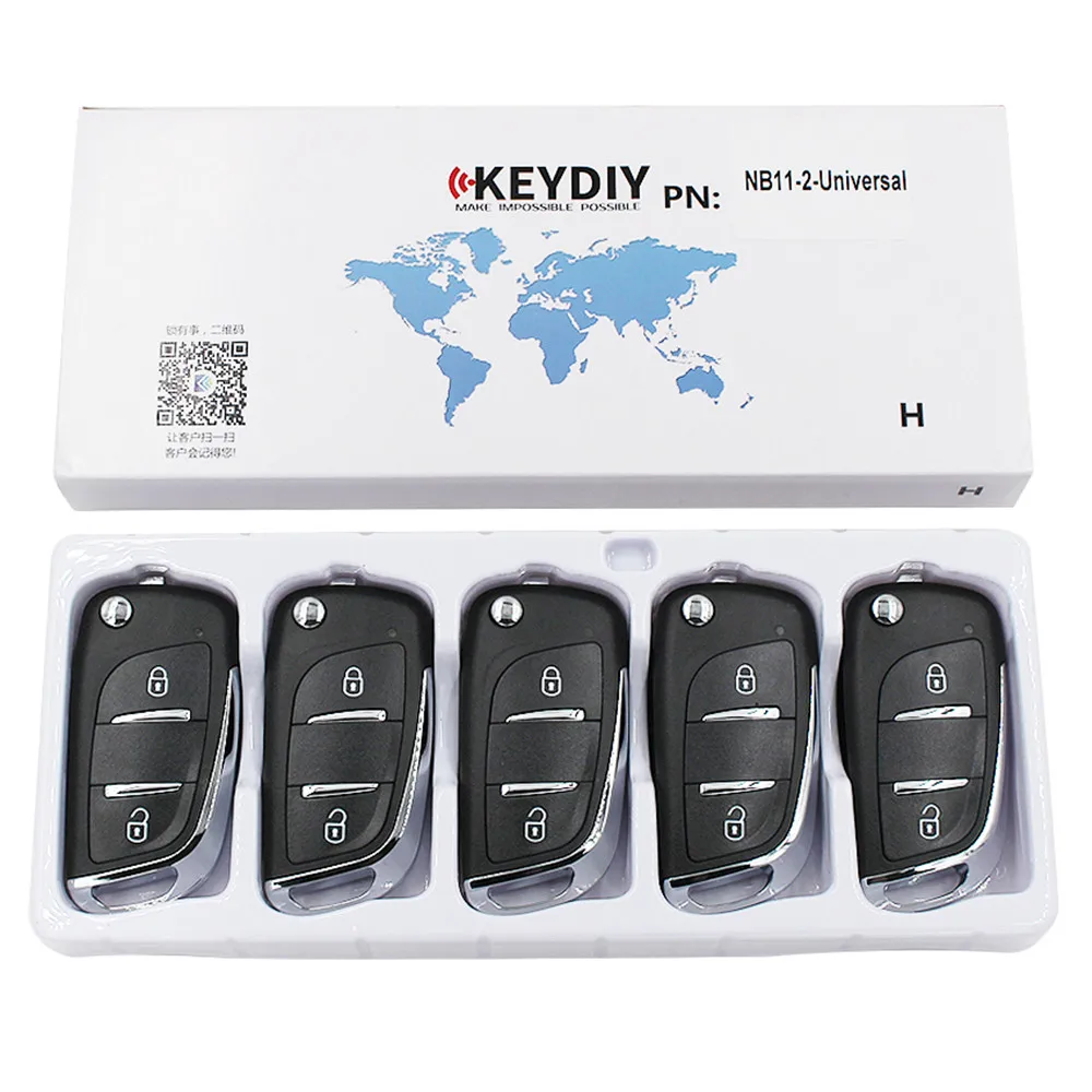 Car Remote Key KEYDIY NB11-2 2 Button Multi-functional Smart For KD900/MINI/KD-X2 Programmer NB Series KD 1/5pc