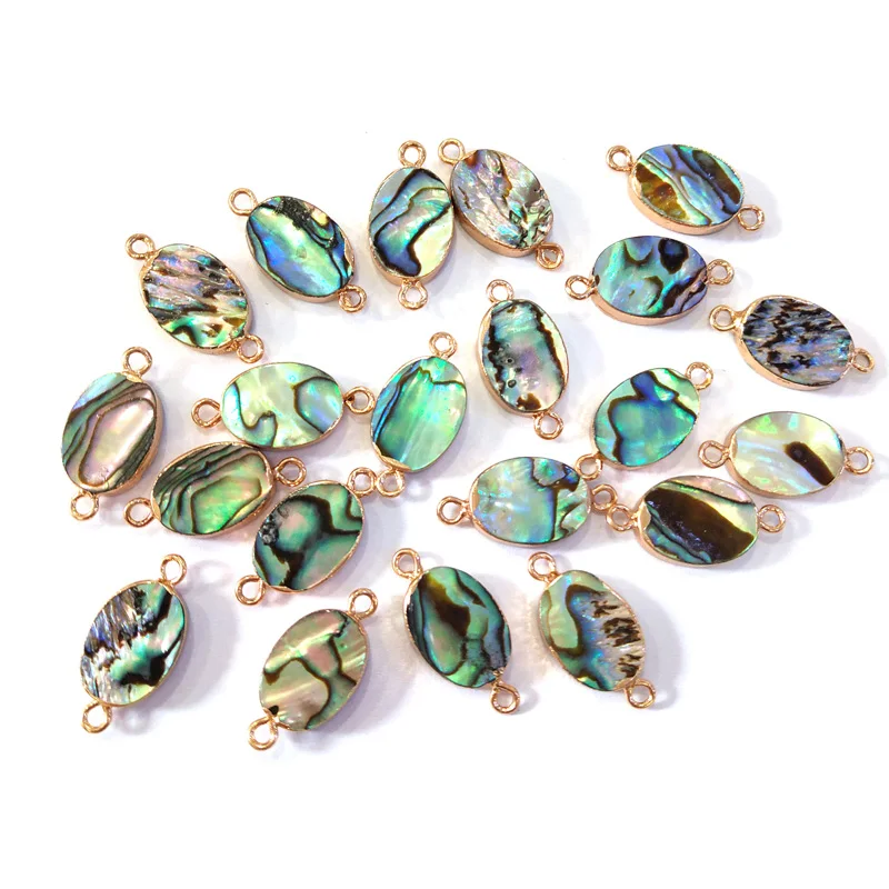 

2Pcs Shell-conch Connector For Jewelry Making Egg-shaped Shell DIY Necklace Bracelet Earring Handiwork Sewing Craft Accessory