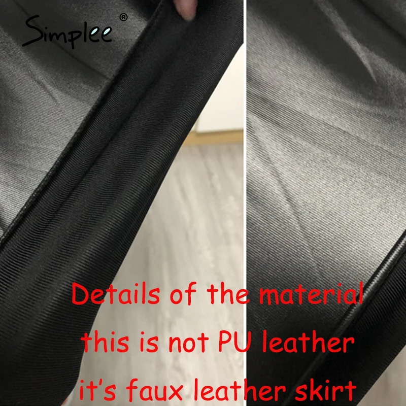 Simplee Elegant faux leather women mini skirt Low waist A-line female black short skirts Party club ladies skirts bottoms 2020 Simplee Elegant faux leather women mini skirt Low waist A-line female black short skirts Party club ladies skirts bottoms 2020