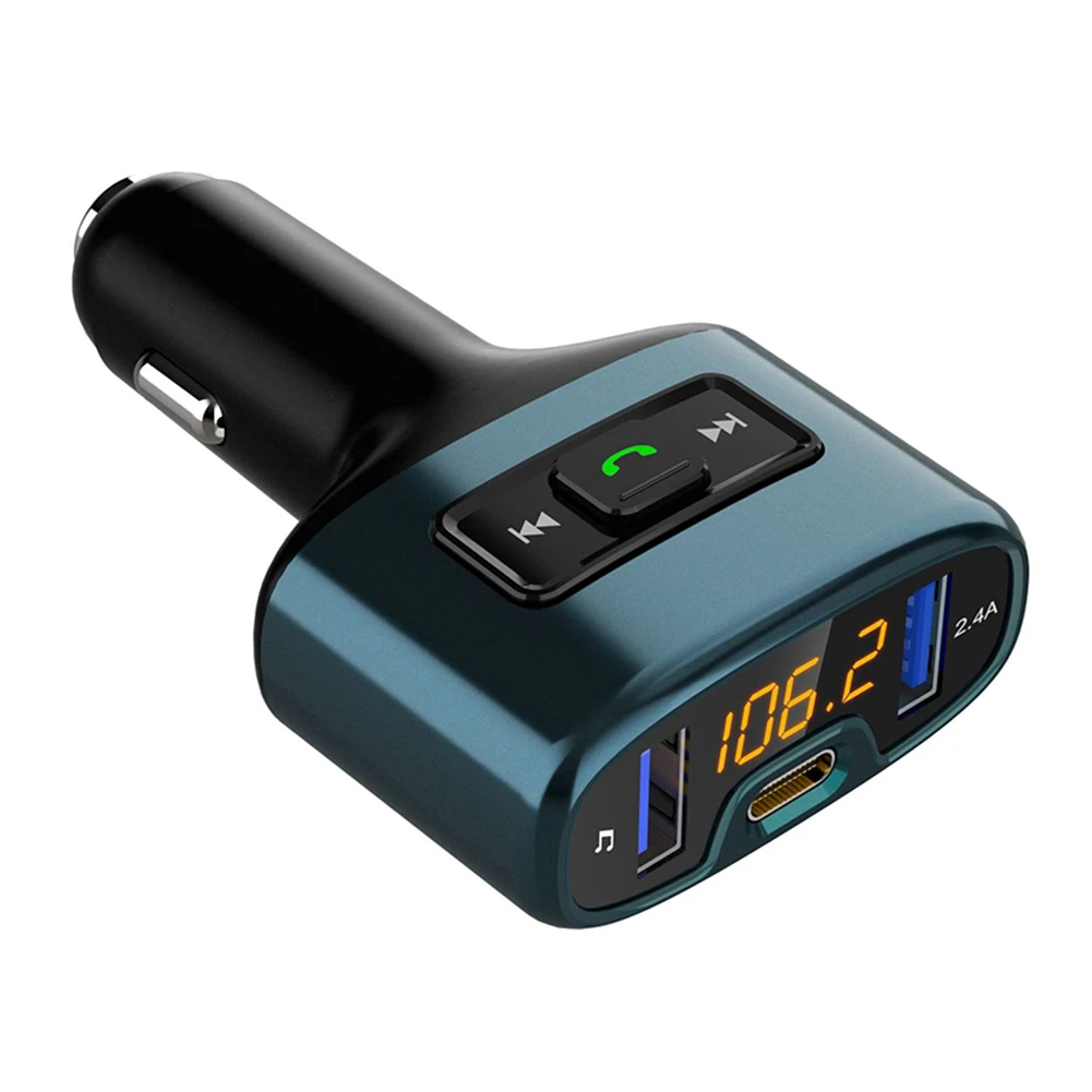 FM передатчик беспроводной автомобильный комплект FM модулятор музыкальный плеер 18 Вт быстрое зарядное устройство поддержка USB флэш-драйвер