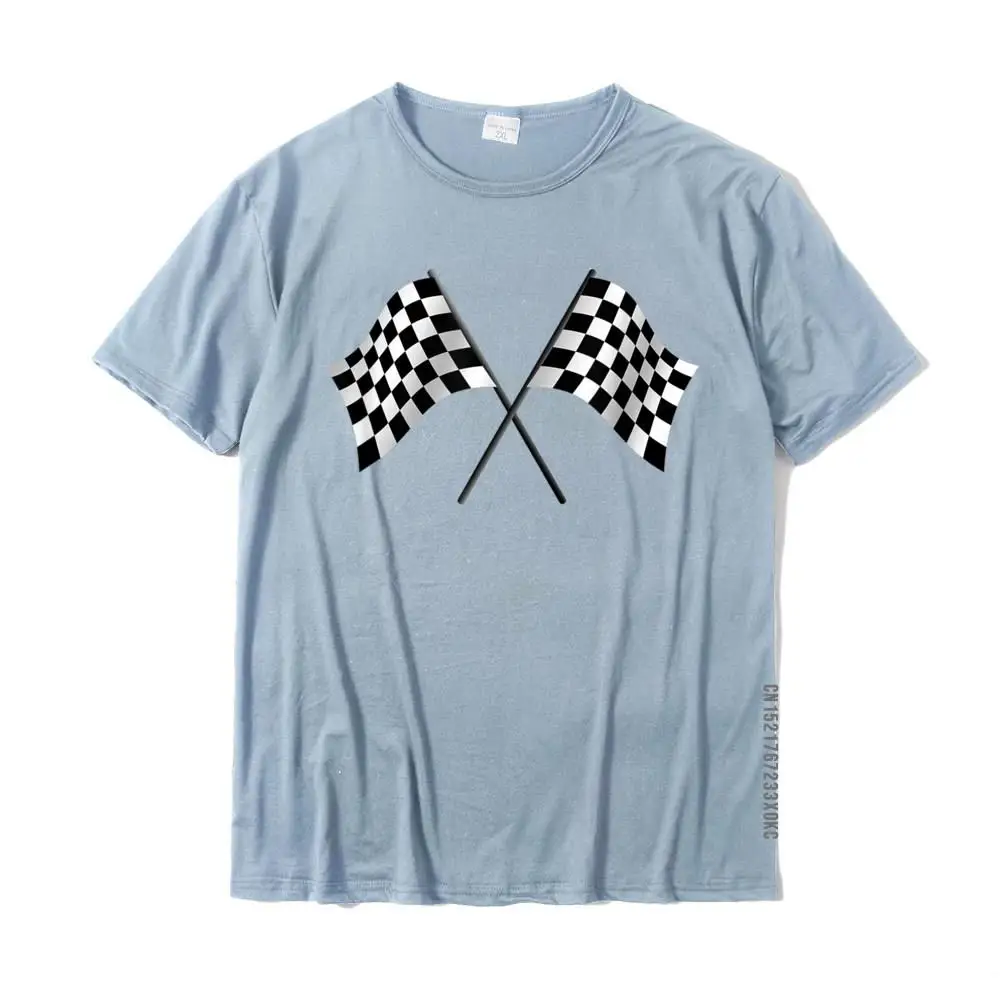 Design 100% Cotton Men's Short Sleeve Tops T Shirt Design Summer Top T-shirts Design T Shirts Dominant Round Neck Checkered Flags Start Finish Race T-Shirt__MZ22119 light