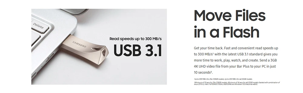 SAMSUNG USB флэш-накопитель 32G 64G 128G 256G USB 3,1 Металлический Мини-накопитель Флешка карта памяти устройство для хранения U диск