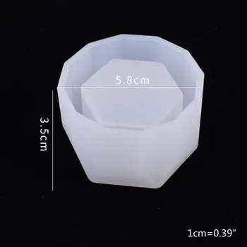 

Crystal Epoxy Resin Mold Hexagon Cup Casting Silicone Mould Craft Making Tool