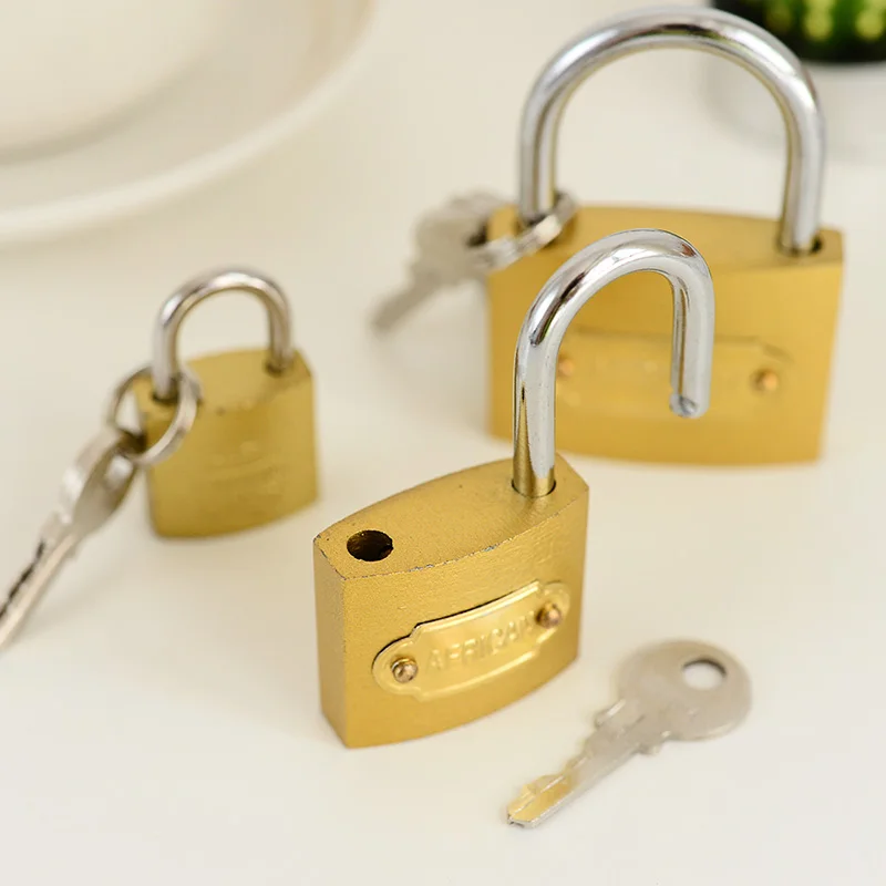 1pcs Lock Box Locking Mail Small Metal Padlock Mini Brass Tiny Anti-theft Locks household Gadgets tools | Обустройство дома