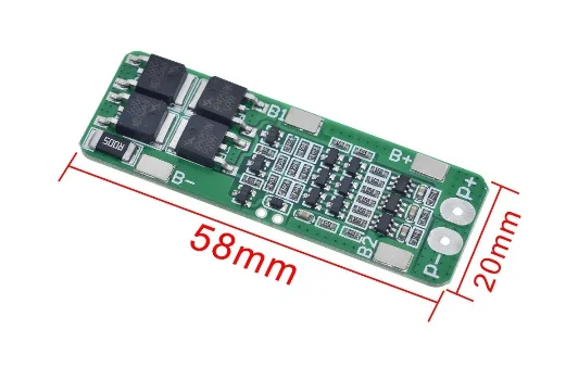 3S 20A литий-ионный аккумулятор 18650 зарядное устройство PCB плата защиты BMS 12,6 в ячейка 59x20x3,4 мм модуль