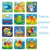 Children 3D Puzzle DIY Montessori Toys Wooden Mushroom Nail Color Shape Cognition Threading Games Multifunctional Jigsaw Board 3