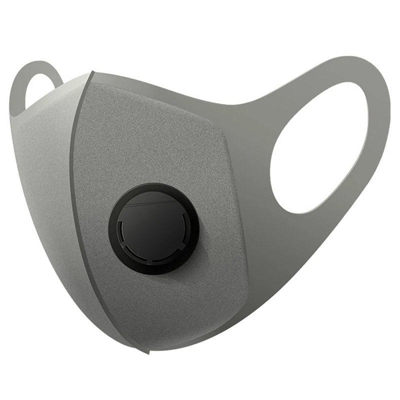 GY PM2.5 респиратор с защитой от дымки, дыхательный клапан, маска для лица, Пылезащитный фильтр с активированным углем, респиратор, защитная маска для рта - Цвет: GY