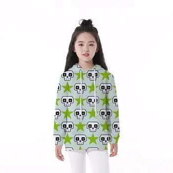 

5-13 Year Old Girl Boy Hooded Sweater Cartoon Printing 12 Styles Long Sleeve Sports Casual Warm Polyester Pullover Hoodie