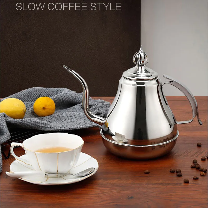 

1.2/1.8L Stainless Steel Coffee Drip Pot Gooseneck Kettle Teapot Tea Maker With Filter Induction Cooker Tea Kettle Kitchen tools