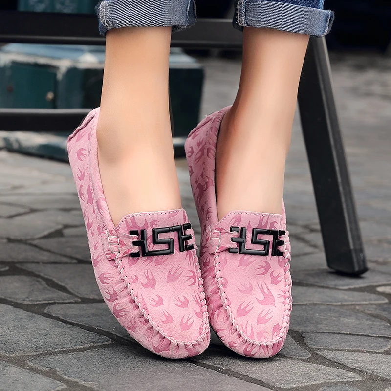 

YOUQIJIA Women Spring Shoes Slip-On Shallow Round Toe Comfortable Soft Fashion Hand-Painted Casual Shoes