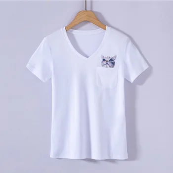 

New Women's Cotton Fashion Slim T-Shirt Super Comfortable Wild Short Sleeve T-Shirt white color