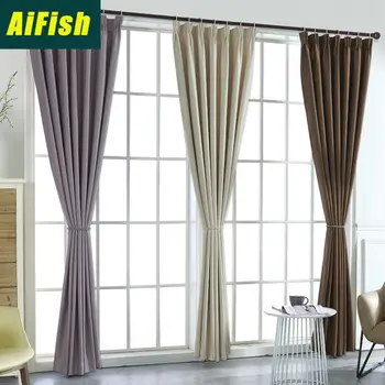 

Suede Deep Shading Vertical Curtain Fabric Curtains Bedroom Living Room Balcony Suitable WP080T3
