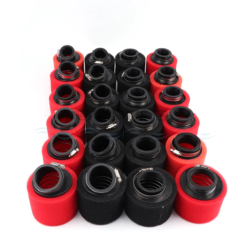 

32mm 35mm 38mm 42mm 45mm 48mm Bend Elbow Neck Foam Air Filter Sponge Cleaner Moped Scooter Dirt Pit Bike Motorcycle RED Kayo BSE