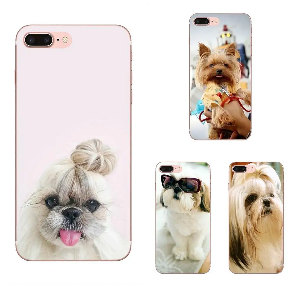 Мягкий ТПУ дизайн под заказ для Xiaomi Redmi Note 2 3 3S 4 4A 4X 5 5A 6 6A Pro Plus Shih Tzu Shitzu щенки собаки