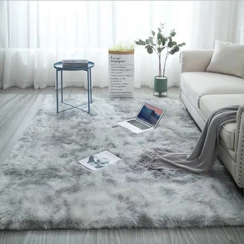 

Variegated tie-dye gradient large carpet living room coffee table cushion net red long-haired washable bedroom modern Nordic