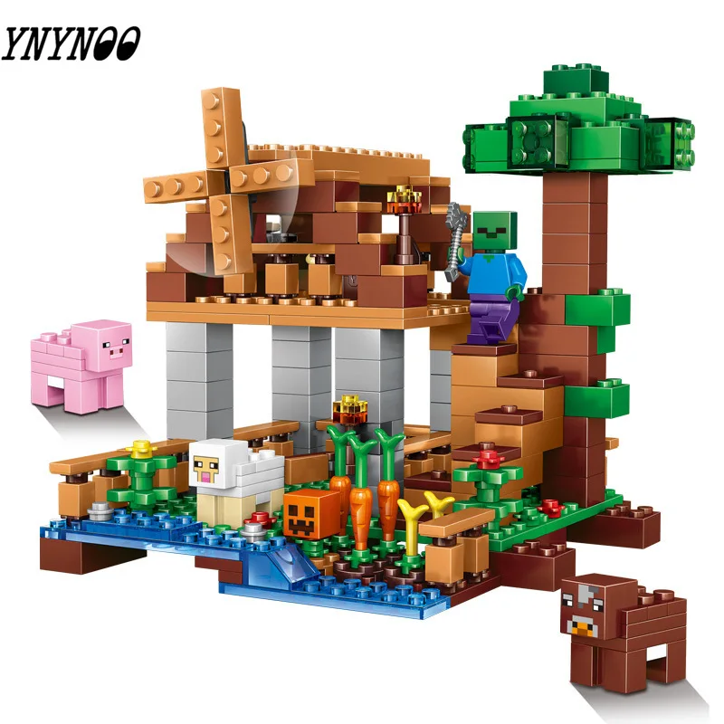

314pcs Children's building blocks toy Compatible city Legoingly Pasture windmill figures Bricks birthday gifts