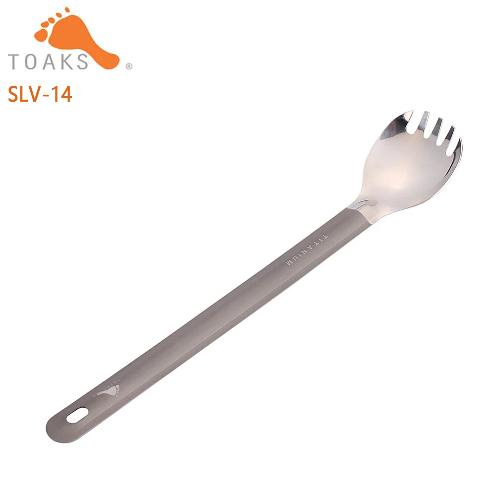 TOAKS Titanium Long Handled Spoon with Polished Bowl SLV-11 Outdoor Camping TOAKS Titanium Long Handled Spoon with Polished Bowl SLV-11 Outdoor Camping