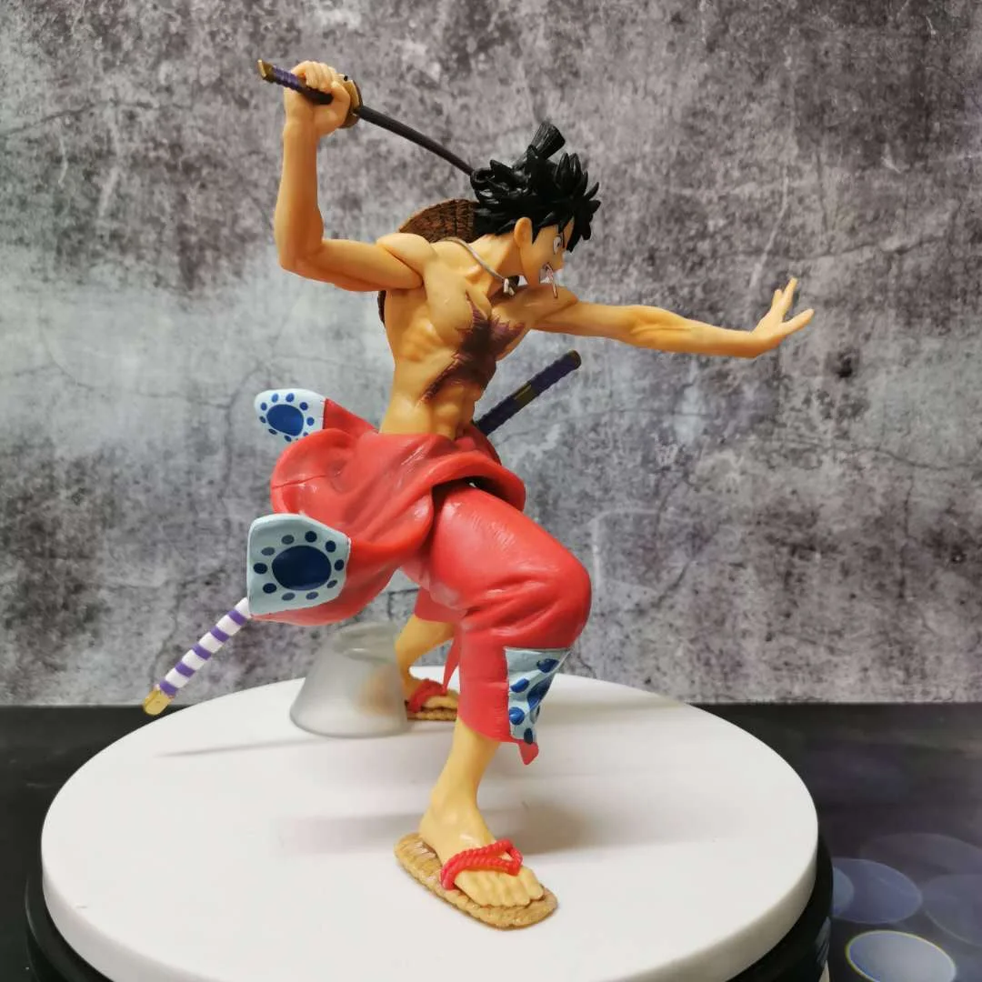 Figurine Manga One Piece Monkey D Luffy en PVC, 22cm, modèle d'action, jouets pour cadeau de noël, Version Wanokuni