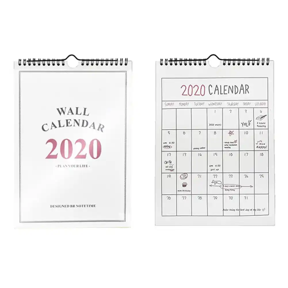 2019 2020 Calendario De Pared Para El Hogar Calendario De