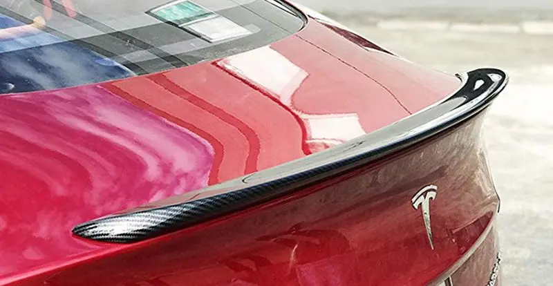 Для Tesla модель 3 2010 углеродное волокно краска цвет задний спойлер задний багажник губы крыло багажника спойлер автомобильные аксессуары
