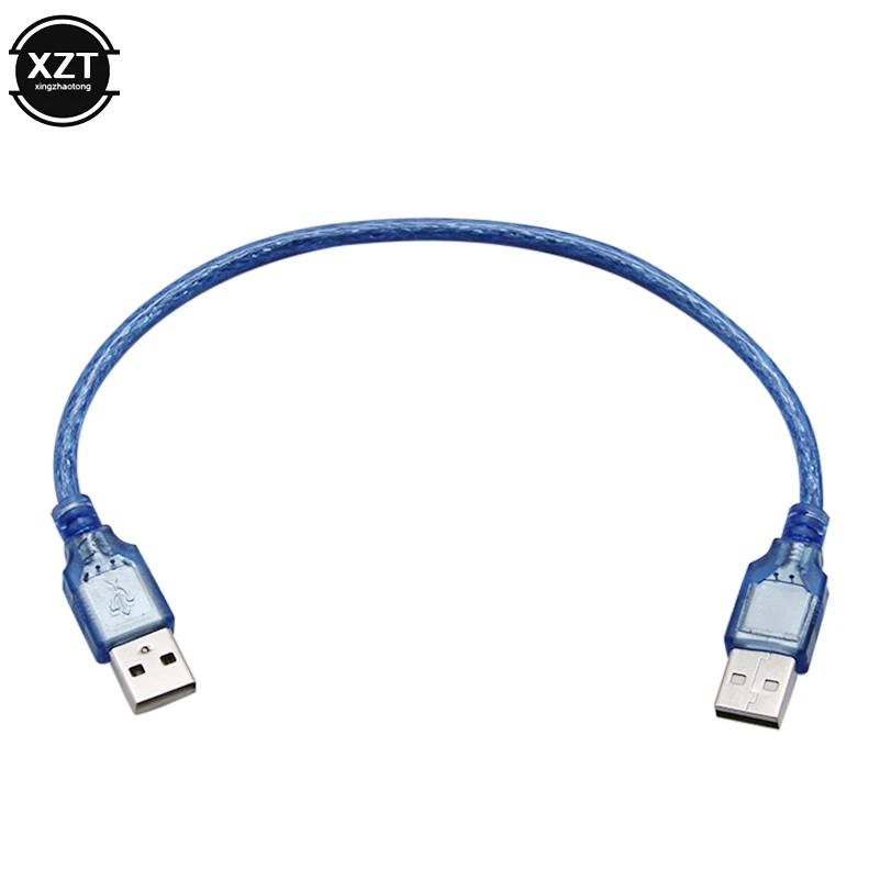 3 шт./компл. USB 2,0 кабель со штыревыми соединителями на обоих концах для подключения кабеля для передачи данных Шнур подключения к разъему Aux USB2.0 Удлинительный кабель для передачи данных USB 2,0 Тип «Папа-папа» USB Male адаптер - Цвет: Синий