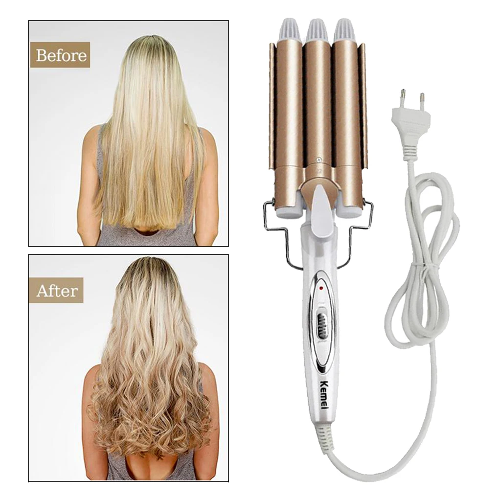 2 in 1 Curling Iron Wand, Hair Curler Barrels with Temperature Control Accessories for Traver Home Salon