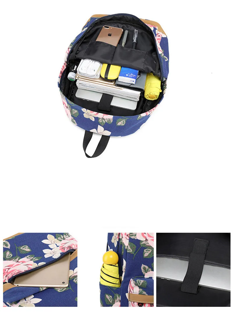 Принт зарядка через usb модные холст рюкзак 3 шт./компл. школьный рюкзак для подростков; обувь для девочек; обувь для студентов; рюкзак для ноутбука для женщин сумки