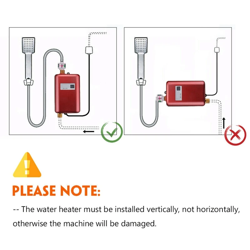 Горячее предложение! 3800 Вт мини Электрический Проточный Нагреватель мгновенной горячей воды с дисплеем температуры, подогрев душа