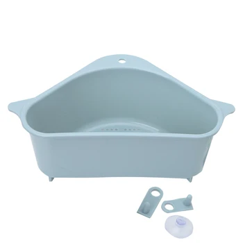 

Kitchen Triangular Sink Strainer Drain Vegetable Fruits Drainer Basket Suction Cup Sponge Rack Storage Tool Sink Filter Shelf