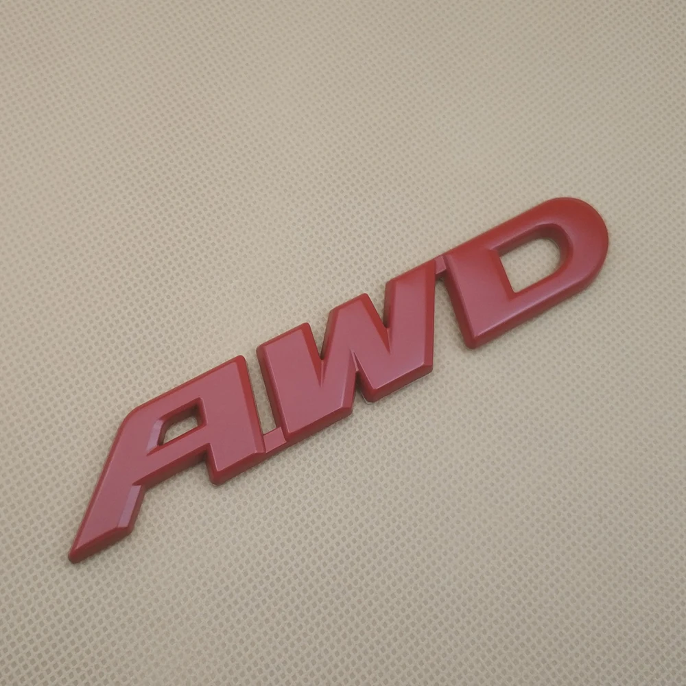 15 см металлический AWD значок в виде буквы стикер 4 колеса задний багажник автомобиля эмблема для Honda Toyota