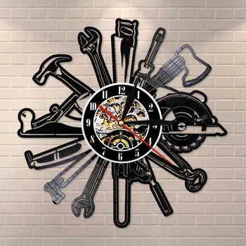Garage Tools Wall Clock