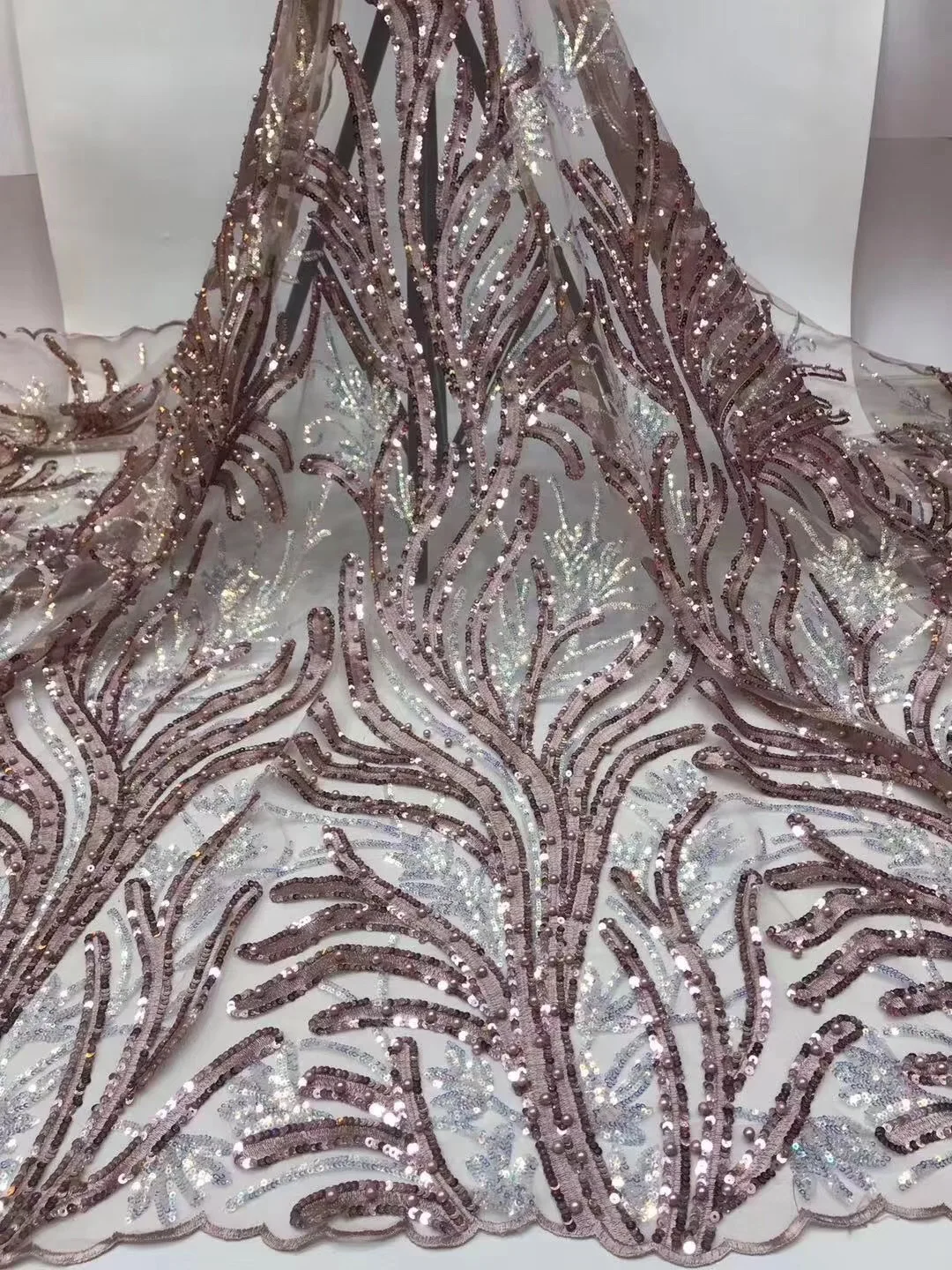 Модная французская бисерная кружевная ткань последняя африканская сетка, тюль, кружева 5 ярдов нигерийские кружева ткани высокого качества