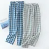 Experience ultimate comfort with our Men's Cotton Gauze Trousers. Crafted from breathable cotton, these plaid knitted sleep pants offer a cool, relaxed fit perfect for home and leisure. Available in grey and blue, choose from pants or shorts in sizes M, L, XL. Ideal for spring, summer, and autumn. Men's Cotton Gauze Trousers Plaid Knitted Sleep Pants Mens Pajamas Pants Bottoms Sleepwear Pajama Short for Men Pijama Hombre <p>Elevate your loungewear with our Men's Siamese Pajamas Onesies. Crafted from super-elastic spandex for unparalleled comfort, this jumpsuit features a round neck, short sleeves, and convenient snap buttons. Its sleek solid color design ensures a stylish, relaxed fit perfect for any downtime.</p>