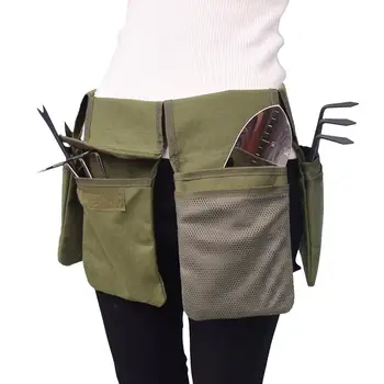

High Quality Multi-purpose Canvas Hardware Mechanics Garden Tool Bag Large Capacity Utility Waist Pocket Tool Pouch With Belt