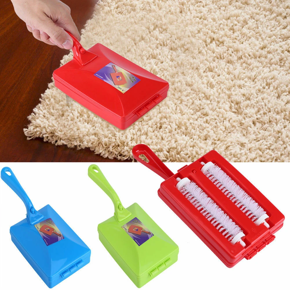 1pc Handheld Carpet Table Sweeper Crumb Dirt Fur Brush Cle B9U6 Roller L8P7 