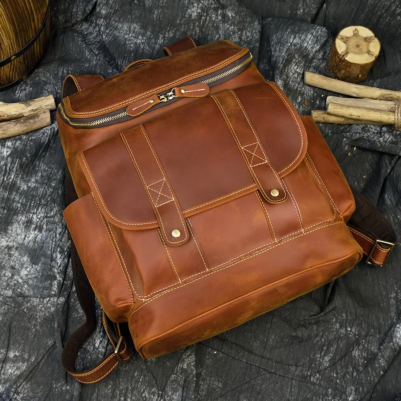 Genuine Leather 15.6 Laptop Backpack