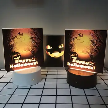 

Halloween Night Light Creative Bat Pumpkin LED Night Light Party Lamp Decorative D LED Light Desk Table Halloween Decoration