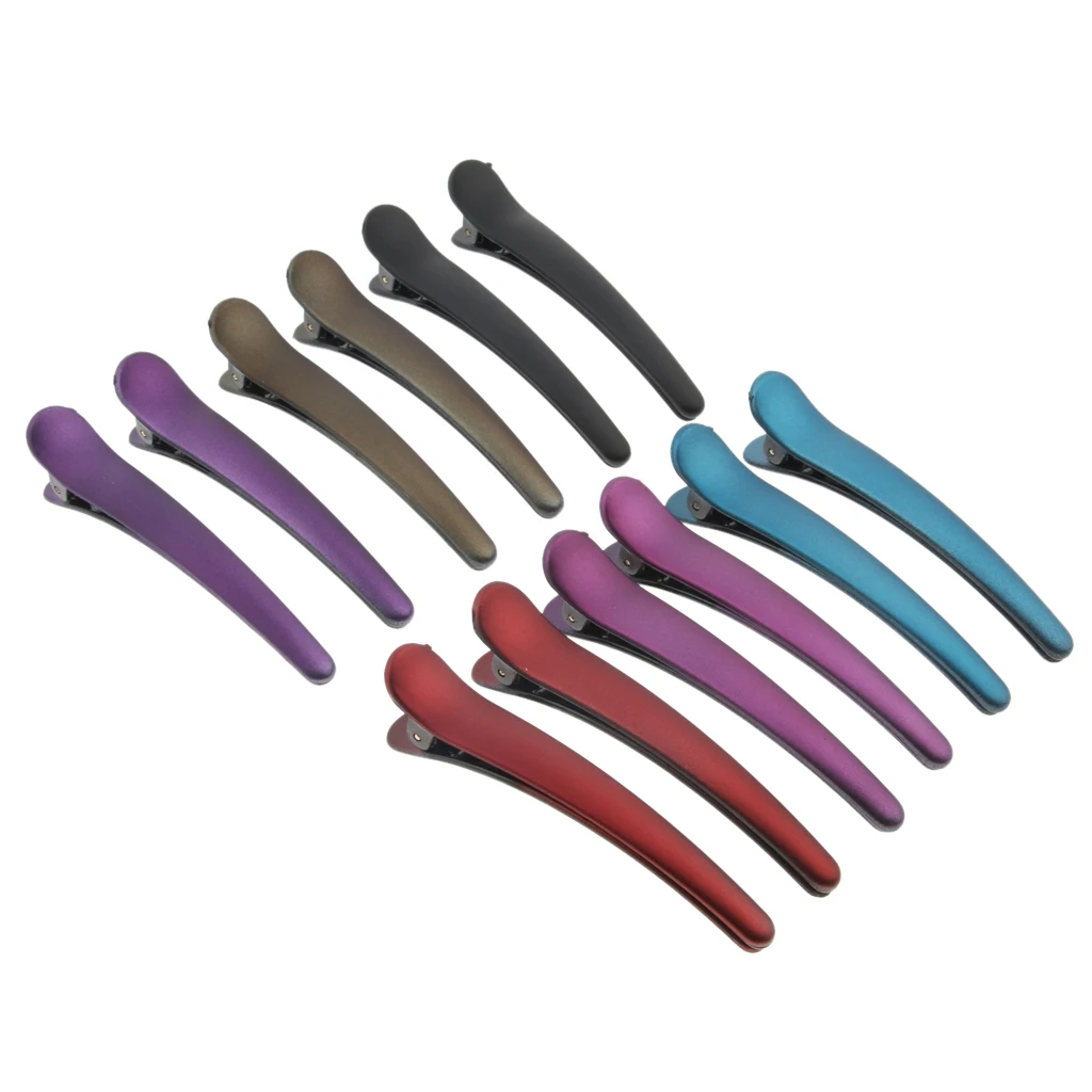12Pcs Duck Teeth Bows Hair Clips Non-slip Alligator Clamp DIY Accessory Hair Care Styling Tools