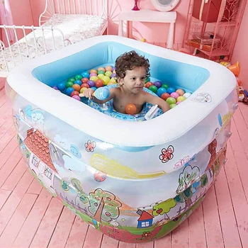 

Four-storey inflatable swimming pool Thickened Thermal Insulation Swimming Barrel cartoon pattern inflatable bottom pool